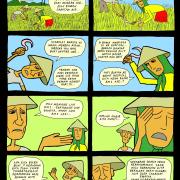 Comic strip to teach people about trade policies