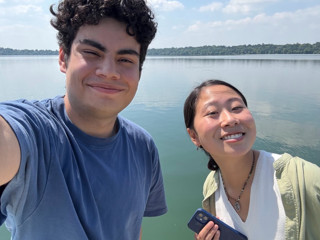 Kai Tan and her co-intern at CVT taking a selfie at Lake Harriet in Minneapolis, Minnesota