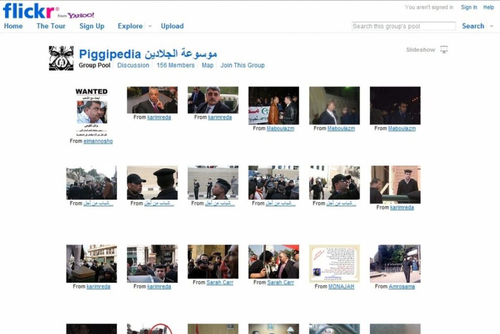 a Flickr gallery showing different photos